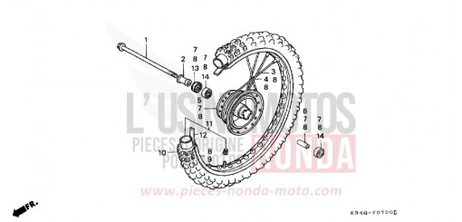 FRONT WHEEL XR100RV de 1997